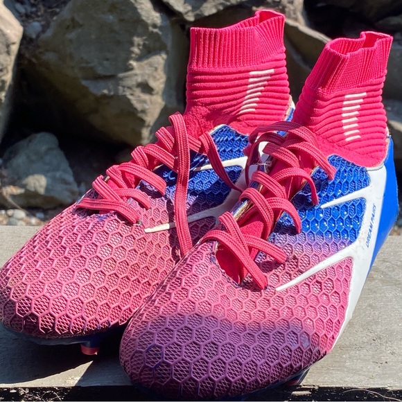 DREAM PAIRS HZ19002K Women’s Pink Blue Soccer Football Cleats Shoe Size 6 - Picture 3 of 11